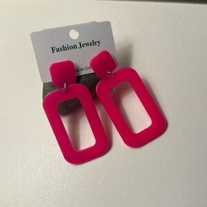 Hot pink earrings